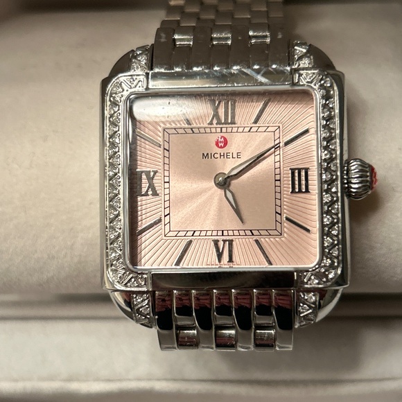 Michele Deco stainless steel diamond bezel watch - Picture 4 of 7